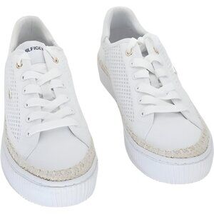 Tommy Hilfiger Chirley White Leather Sneakers Womens Casual Shoes US 8M